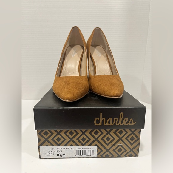 Charles By Charles David Pact Microsuede Pointed Closed Toe Stiletto Heel Pumps - Picture 8 of 8